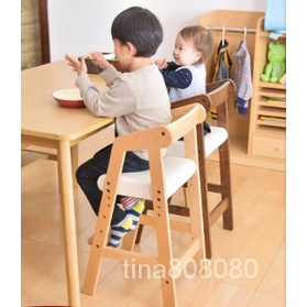 GEN兒童餐椅 寶寶喫飯座椅子 傢用實木嬰兒椅 學習陞降餐桌成長椅