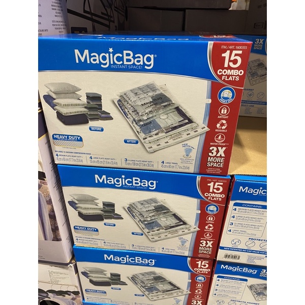 Costco好市多代購/MagicBag 真空壓縮收納袋15入（編號6352310