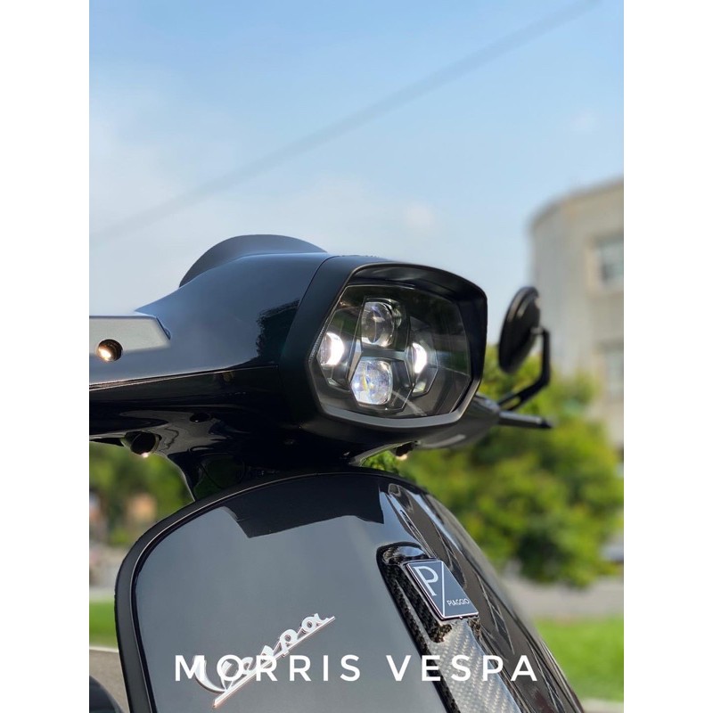 ［ Morris Vespa ] Vespa 衝刺 黑化 大燈框 燈框 LED版 燈泡版 新款 舊款