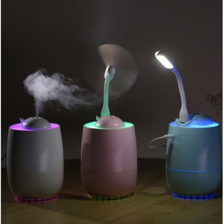 📌快速出貨💓水中鯨加濕器(USB供電)空氣淨化加濕器七彩夜燈加濕器 桌面小巧空氣凈化器 美容保濕