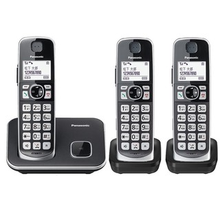 【通訊達人】【含稅價】國際牌 Panasonic KX-TGE613 TW DECT數位無線電話3手機_黑色