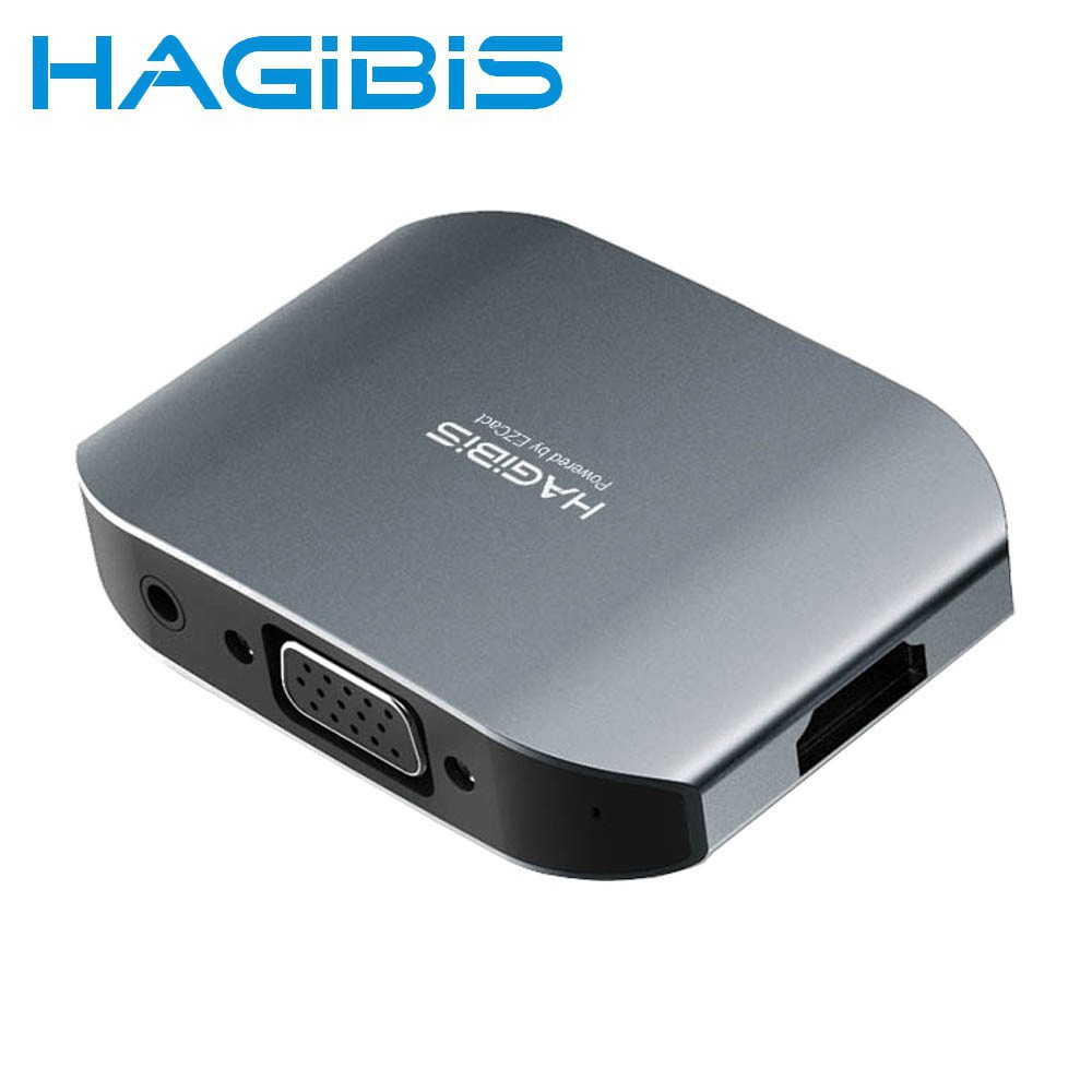 HAGiBiS USB/8pin/TypeC to HDMI/VGA MHL高畫質影音雙輸出轉接器 現貨 廠商直送