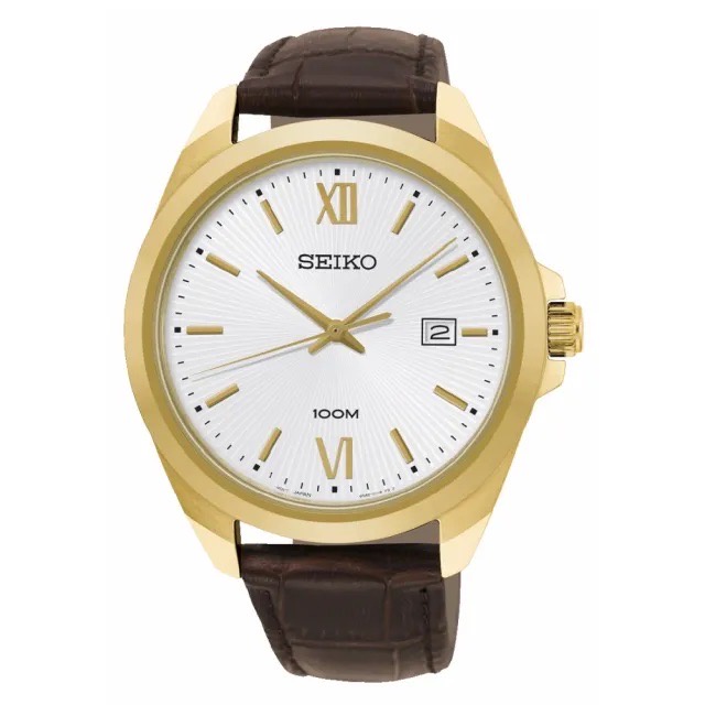 【SEIKO 精工】簡約日期顯示三針質感皮帶腕錶 6N42-00H0J  現代鐘錶 SK016