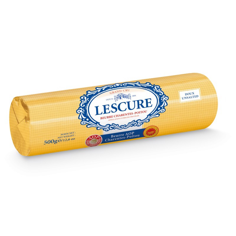 【款款烘焙】法國 LESCURE AOP 萊斯克發酵無鹽奶油500g 原裝