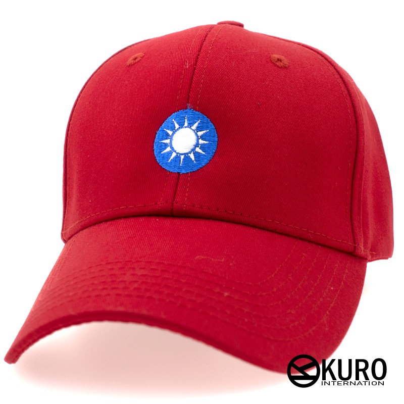 KURO-SHOP紅色國旗老帽 棒球帽 布帽(側面可客製化)