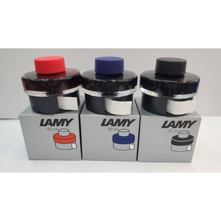 《Hi-Bookstore》LAMY 德國原裝 鋼筆 補充墨水 T52 紅 藍 黑 深藍四色 瓶身附擦試紙 50ml