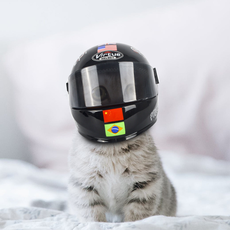 寵物頭盔抖音同款貓咪頭盔寵物機車帽寵物迷你摩托車安全帽狗狗帽「初寵匯」