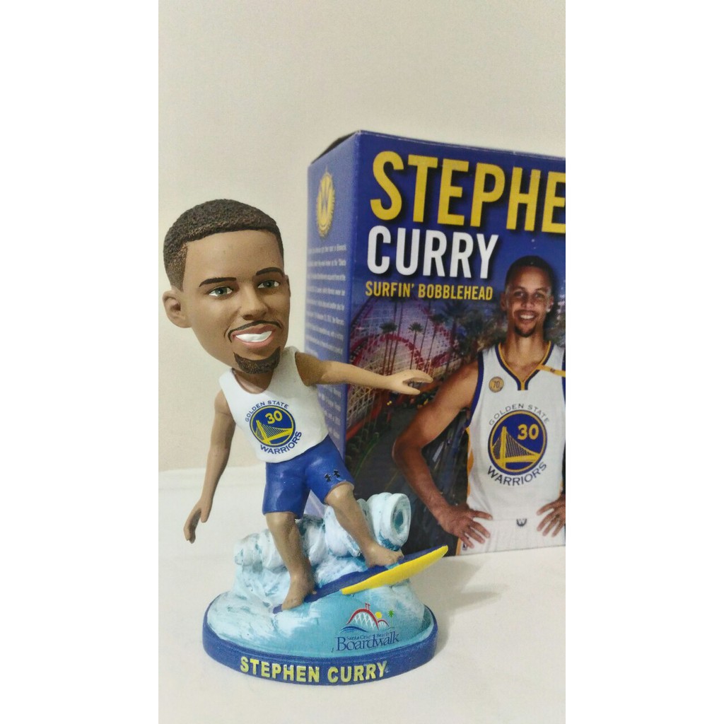 NBA美國職籃 金州勇士隊主控神射手Stephen Curry Surfing 球場SGA搖頭公仔