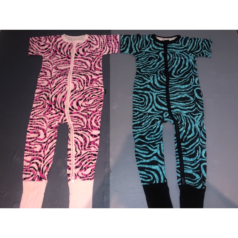 BONDS 蛇款 短袖 長褲  雙拉鍊 連身6-12m 18-24m 粉紅色 藍色 超市限定款 澳洲 育兒