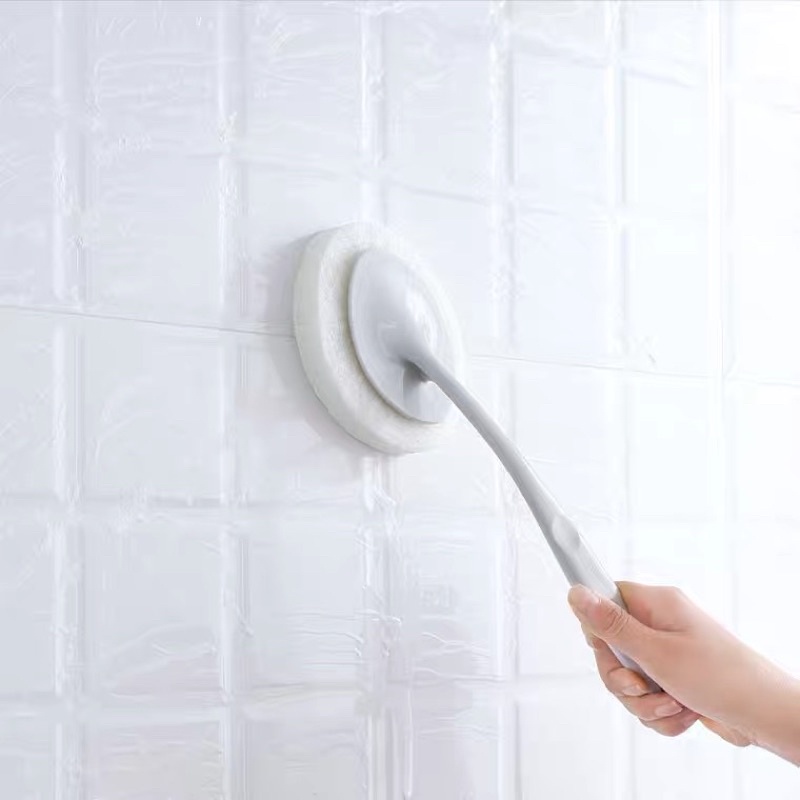 ｜33select｜浴室長柄海綿刷子 牆壁清潔刷 浴缸海棉刷 海綿百潔布