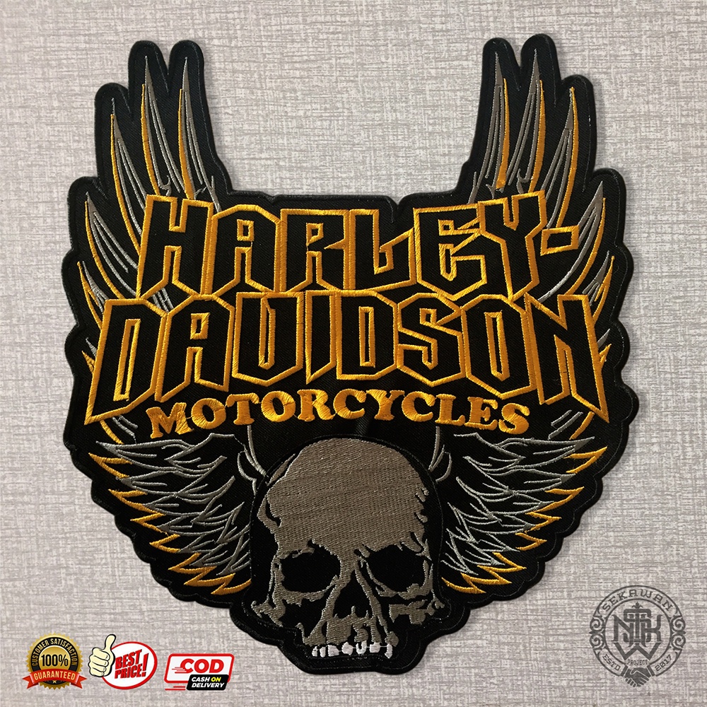Harley DAVIDSON 刺繡背貼高級刺繡背面徽章朋友刺繡