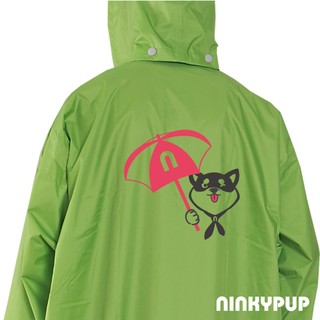 NINKYPUP 柴犬 黑柴 黑色柴犬 雨衣 反光雨衣 夜間安全 行車安全提升 柴柴圖款 透氣舒適 防風防雨 獨家設計