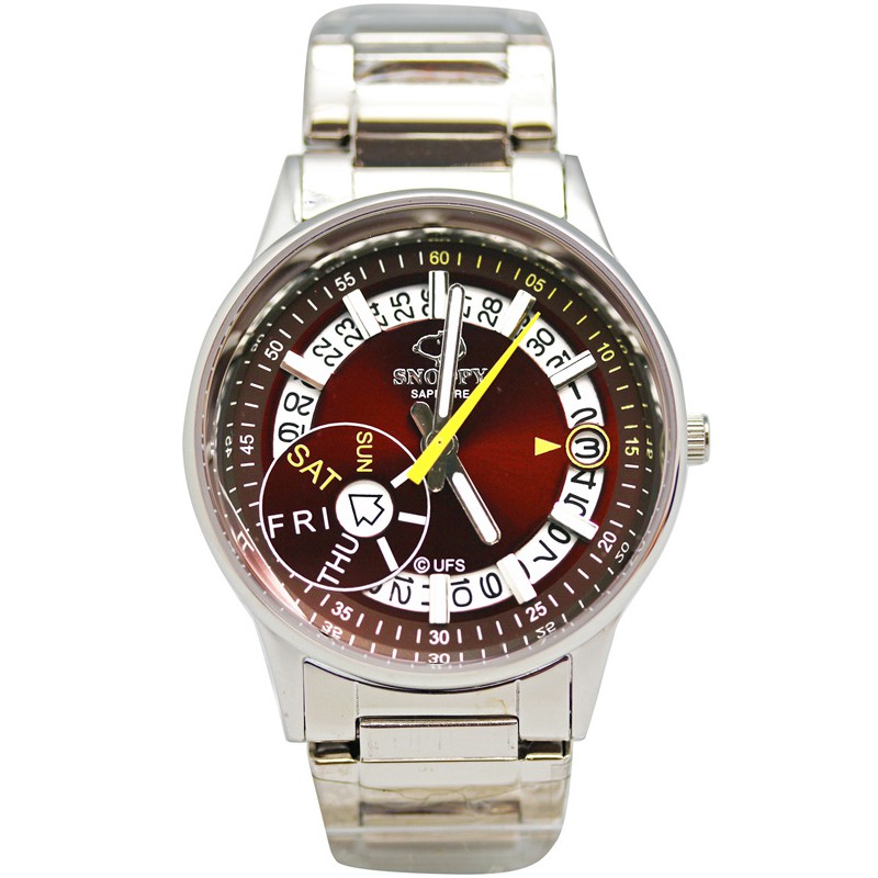 卡漫城 - Snoopy 手錶 日期 紅 L ㊣版 女錶 日曆 不銹鋼 強化玻璃 史努比 對錶 史奴比 七折出清