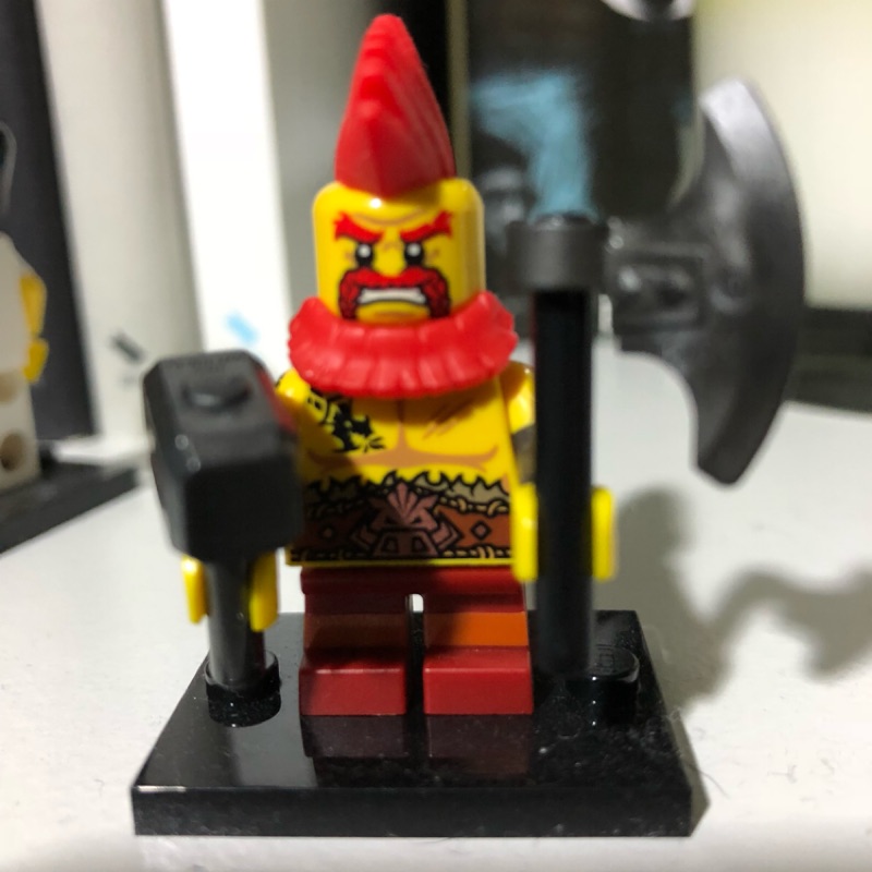LEGO樂高 2017Minifigures人偶包系列17代 71018龐克頭矮人+武器