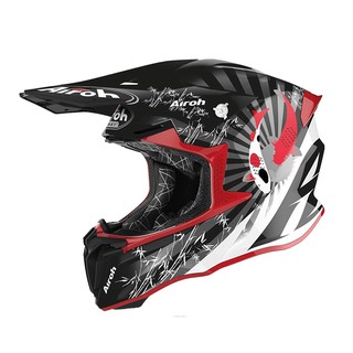 AIROH TWIST 2.0 安全帽 KATANA 亮黑/紅 義大利品牌 越野帽 全可拆 雙D扣 輕量 透氣 全罩