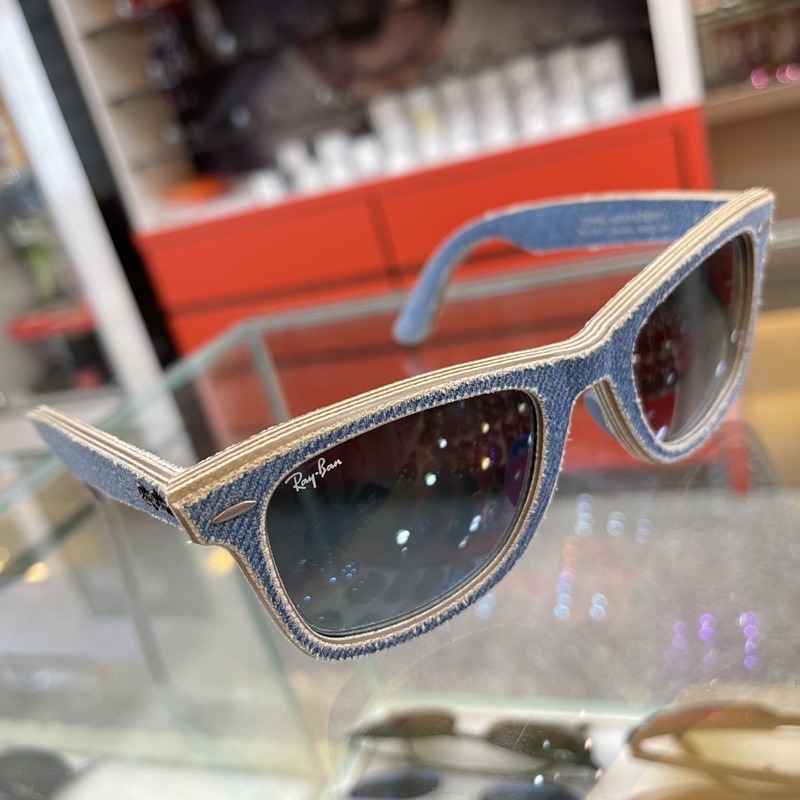 采虹眼鏡【林口】雷朋 Ray.Ban RB2140-F 1164 牛仔布紋 限定款 義大利製 全館特賣出清 6期0利率