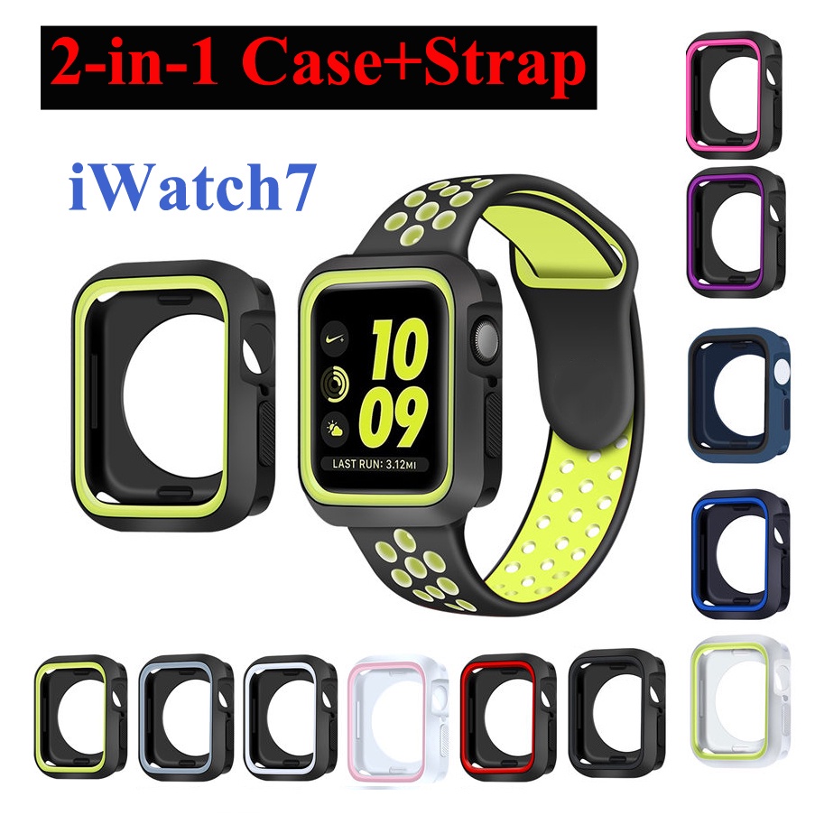 2 合 1 錶帶 + 錶殼 Apple Watch 7 SE 6/5/4/32 iWatch Series 7 41mm