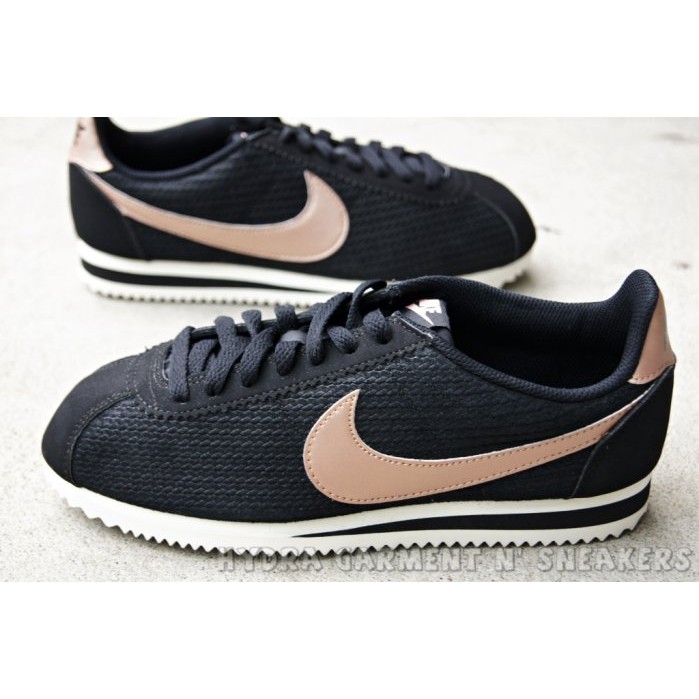 【HYDRA】NIKE WMNS CORTEZ LEATHER LUXE 黑 玫瑰金 阿甘 女鞋 861660-002
