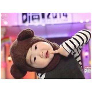韓版寶寶熊耳朵💖頭套帽子圍巾