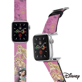 迪士尼｜迪士尼公主皮革錶帶Apple Watchband 粉色 公主 美女 配件 Apple錶帶 KW061文具旗艦店