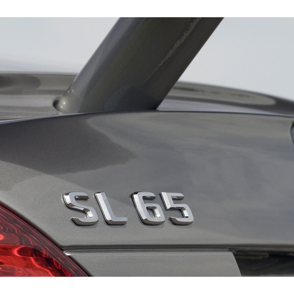 08-11 賓士 Benz SL65 SL-R230 後箱字體 車身字體 後箱字貼 電鍍銀 字體高度25mm