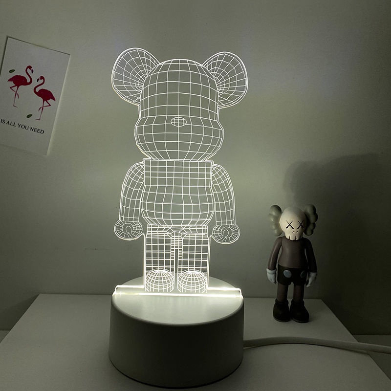 現貨速發 kaws立體3D 暴力熊 Original bearbrick積木熊芝麻街原型解剖暴力熊小夜燈