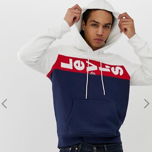 levis hoodie color block