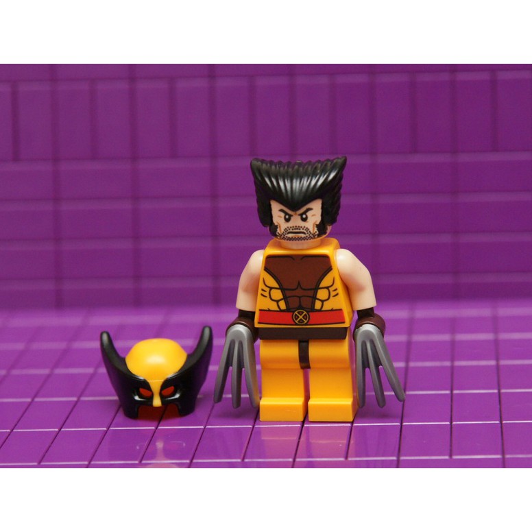 [樂高超級英雄系列人偶]76022裡的Wolverine金鋼狼_sh118(附黑頭髮,爪子)