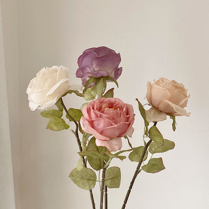 優品 限時特賣 焦邊仿干花玫瑰花ins韓國輕奢裝飾擺件餐客廳假花仿真花家居花束 6月30日發完 蝦皮購物