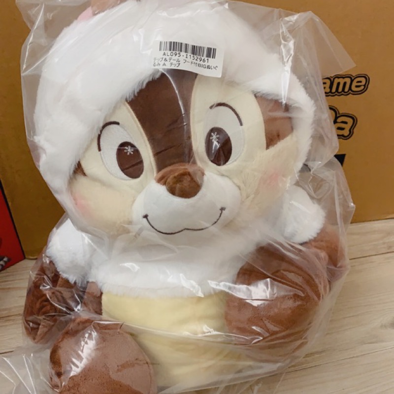 【全新現貨】Toreba 日本抓樂霸 正版景品 迪士尼 迪士尼系列 穿帽T的奇奇 蒂蒂 花栗鼠 約40cm 冬天限定