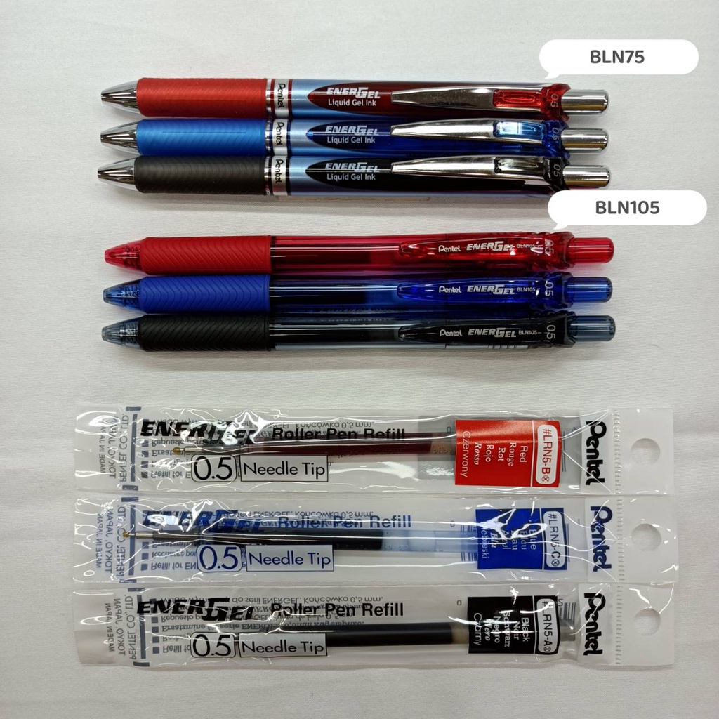 ◆軒軒文具百貨◆Pentel 飛龍 BLN75 / BLN105  0.5極速鋼珠筆 筆芯LRN5