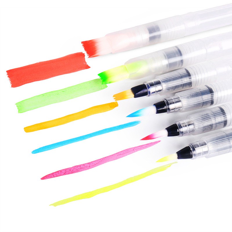 毛筆 儲水筆 儲水毛筆 自來水筆 尖頭平頭 儲水水彩筆 毛筆 塗鴉彩繪儲水筆