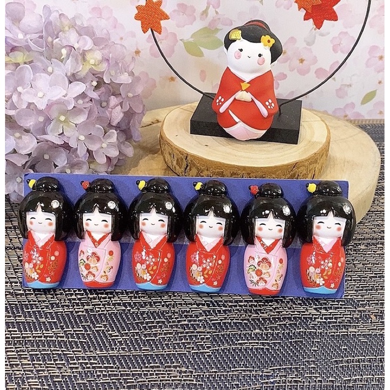 日本製🇯🇵現貨 京都 藝妓 磁鐵 櫻花 和服 日本娃娃 傳統和服 舞妓 紀念品 冰箱磁鐵 和雜貨 Kokeshi 收藏