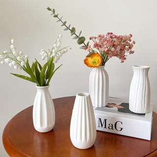 極簡陶瓷花瓶北歐啞光水培花瓶人造花架家用桌面裝飾