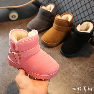鞋內長14~21公分 冬季新款兒童靴子女童雪地靴男童中筒靴加絨保暖鞋4561818