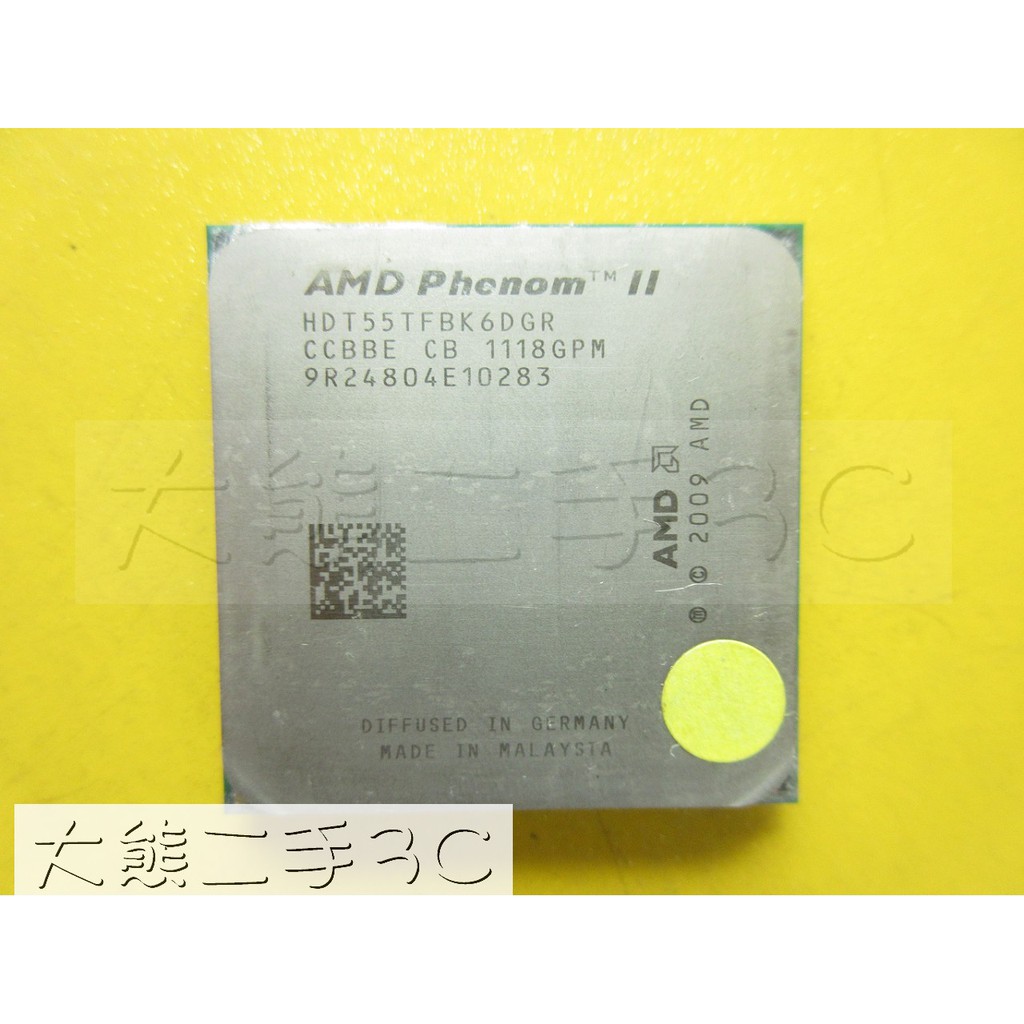 【大熊二手3C】CPU-AMD-938-AM3 Phenom II X6 1055T HDT55TFBK6DGR6C6T