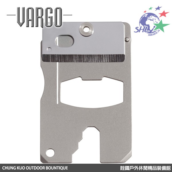 Vargo - 經典鈦金屬多功能名片刀 / 刀刃+六角板手+開瓶器 - VARGO 441 【詮國】