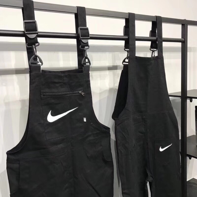 ::linusclothing::預購 Nike 設計款 復古 大logo 古著 吊帶褲 黑色吊帶褲 稀有 限量