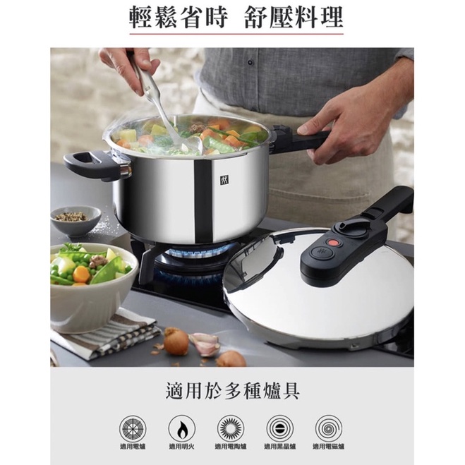 ZWILLING 德國雙人EcoQuick II 壓力鍋6L