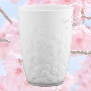Starbucks 台灣星巴克 2018 櫻花 櫻花季 SAKURA 春季浮雕櫻花杯-白 馬克杯 12oz 白浮雕 日本