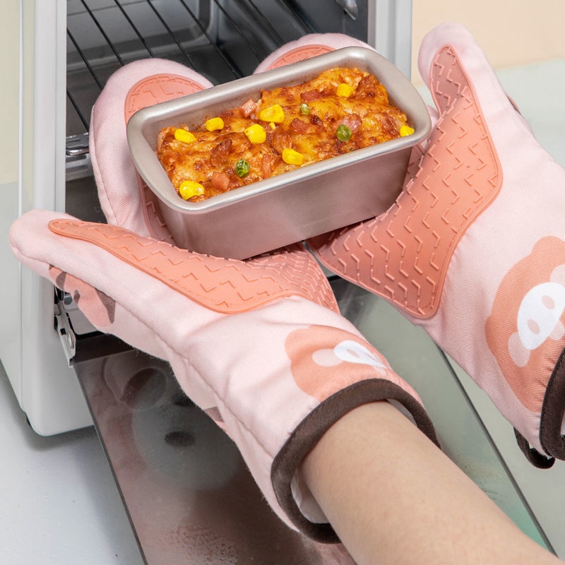 【24小時發貨】廚房 烤箱 手套 隔熱 防燙 加厚 耐高溫 防熱 專用 烘焙 工具 矽膠 微波爐手套 現貨