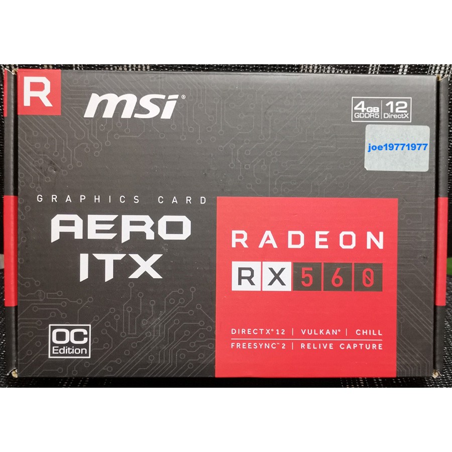 微星 MSI Radeon RX 560 ITX 4G OC