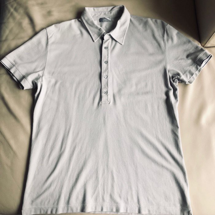 保證正品 Dior Homme DH 淺灰 網眼 短袖POLO衫 size 54