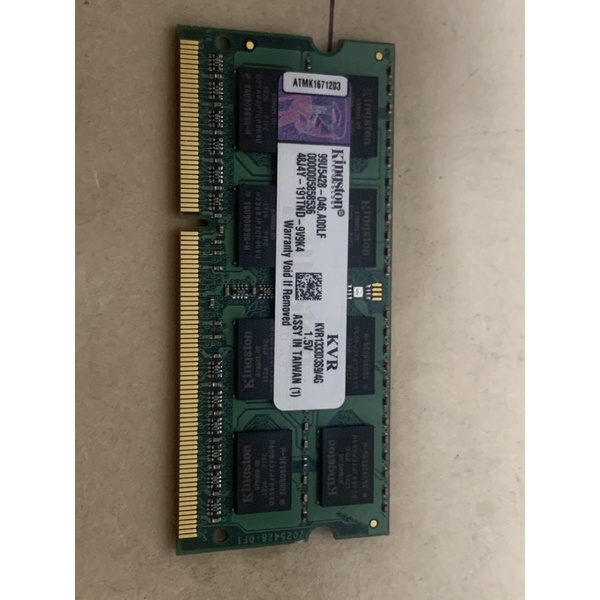 金士頓 Kingston DDR3 1333 4G 筆記型電腦 記憶體