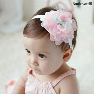 BOU韓飾批發 發飾 韓國 嬰兒髮箍蕾絲花朵女童髮帶