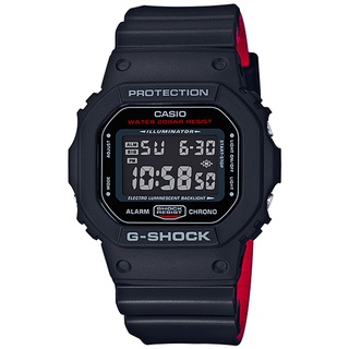 CASIO卡西歐 G-SHOCK DW-5600HR-1 絕對強悍潮流極限運動錶 / 黑紅 42.8mm