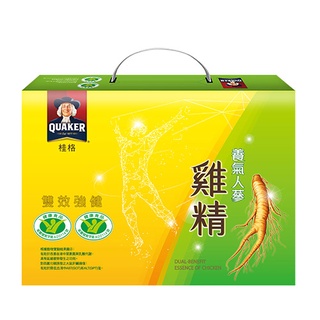 桂格 養氣人參雞精滋補液68ml 18瓶禮盒裝(緩解疲勞 護肝 雙效認證雞精) 人參雞精