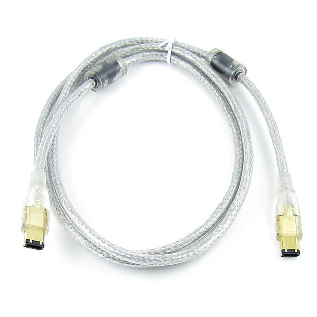 IEEE1394火線 6p公-6p公 金屬編織網遮蔽抗干擾+磁環防止天線效應 高速FireWire傳輸數據線 長1.5米