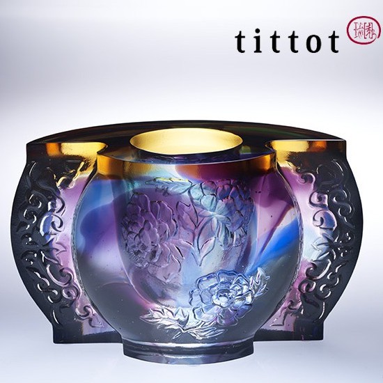 【tittot 琉園丨富貴芬芳】 琉璃 藝術品 聚寶盆 擺飾