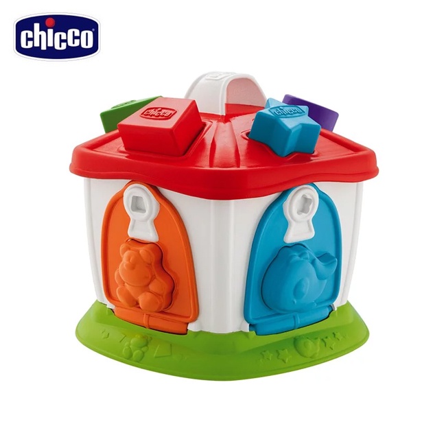 Chicco Smart 2 Play 幾何動物鑰匙屋 /益智兒童玩具.手腦激盪彩色積木盒